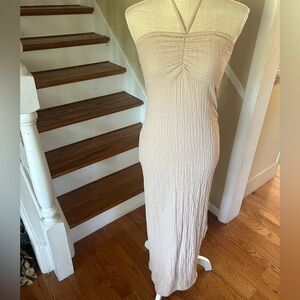 NWT See You Monday LA Beige Halter Bodycon   Beach Cover up/Dress size M Travel